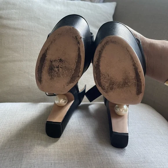 Nicholas kirkwood leather platform sandals with the signature pearl. - Picture 4 of 9